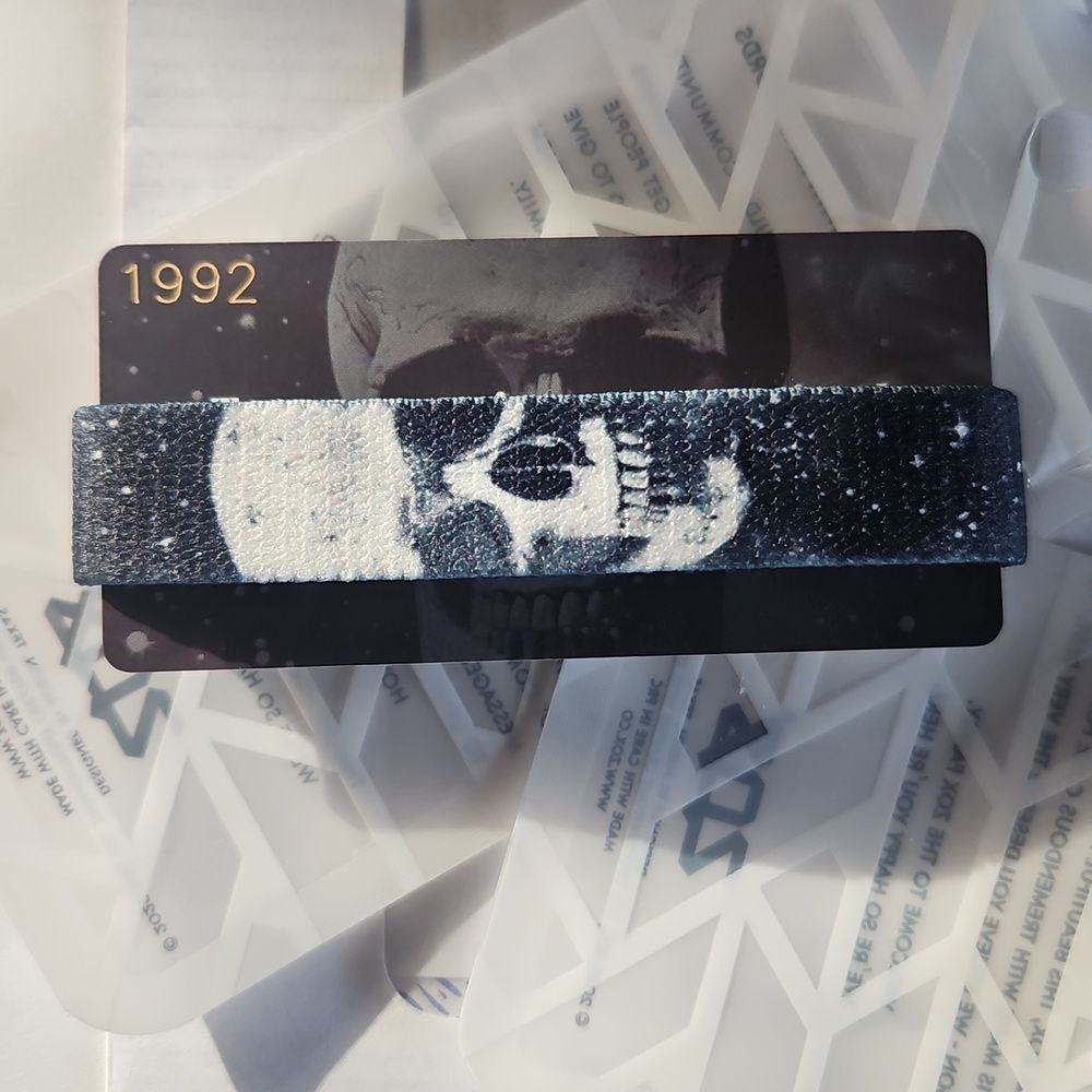 ZOX "TOMORROW IS NOT PROMISED" #1992 SKULL medium sold out collectible wristband